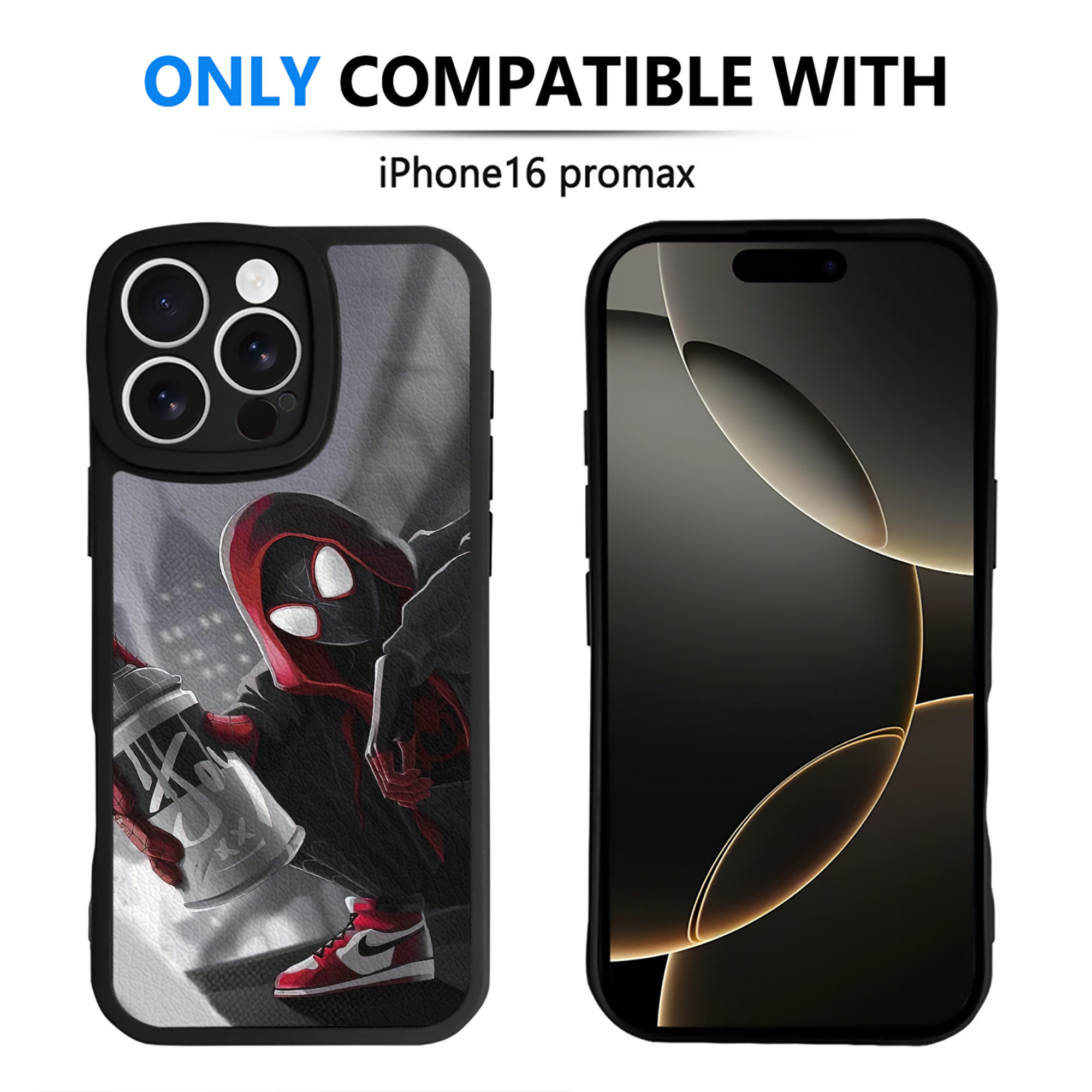 Spider Man スパイダーマン 【iPhone 16シリーズ対応】シリコンスマホケース（レザー調） 材質：シリコン